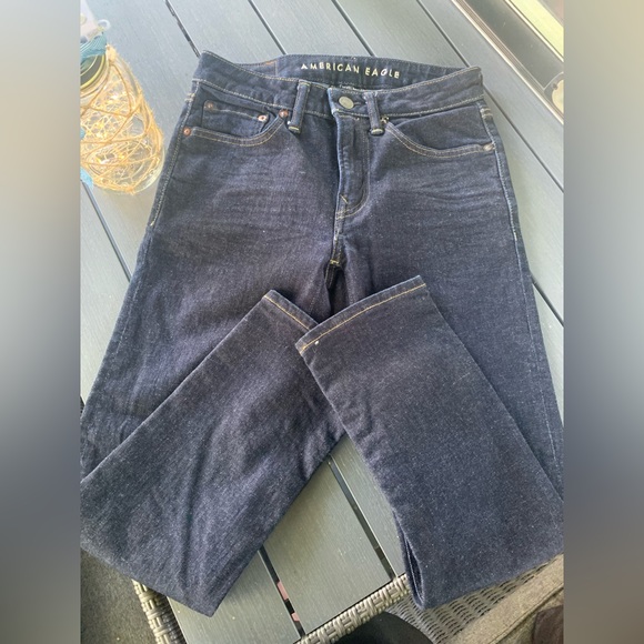 Men’s American Eagle Jeans. Dark Blue. Slim Straight. - Picture 2 of 2
